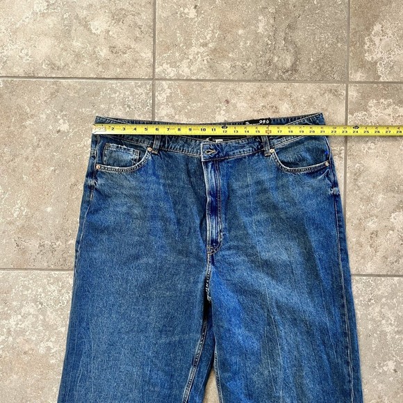 H&M Divided Jeans Womens XXL High Waist Wide-Leg Medium Wash Denim NEW 28 inseam - Picture 8 of 11
